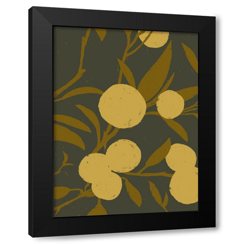 Golden Satsuma II Black Modern Wood Framed Art Print with Double Matting by Green, Jacob