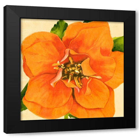 Copper Petals I Black Modern Wood Framed Art Print by Warren, Annie