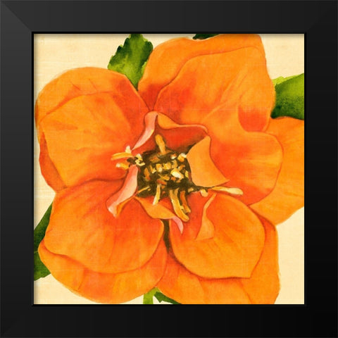Copper Petals I Black Modern Wood Framed Art Print by Warren, Annie