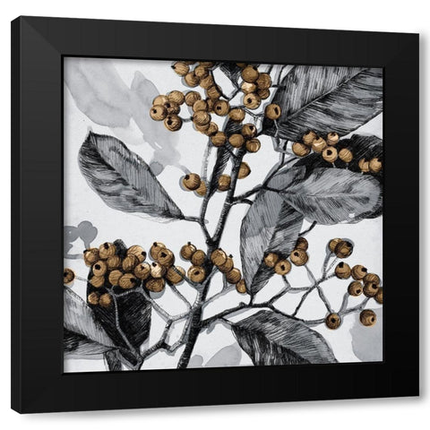 Holly Shadow I Black Modern Wood Framed Art Print by Caroline, Emma