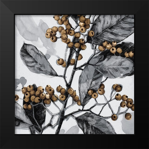 Holly Shadow I Black Modern Wood Framed Art Print by Caroline, Emma