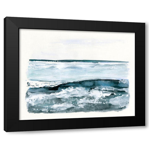 Choppy Surf I Black Modern Wood Framed Art Print by Barnes, Victoria