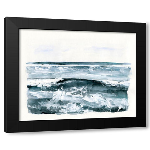 Choppy Surf II Black Modern Wood Framed Art Print with Double Matting by Barnes, Victoria