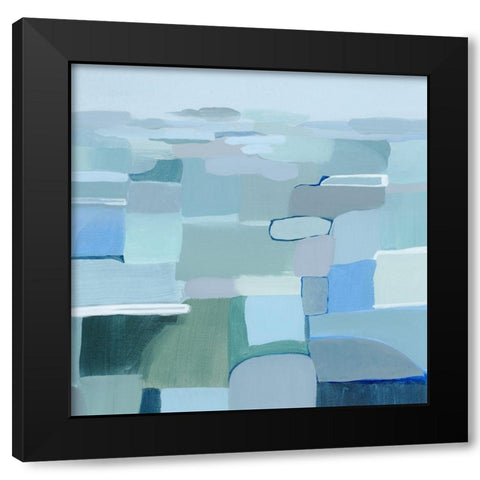 Wave Crest Abstract II Black Modern Wood Framed Art Print by Popp, Grace