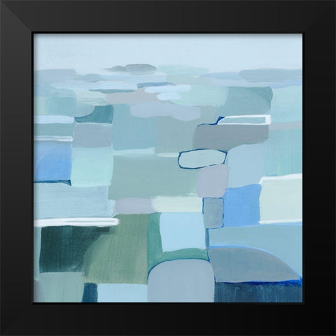 Wave Crest Abstract II Black Modern Wood Framed Art Print by Popp, Grace