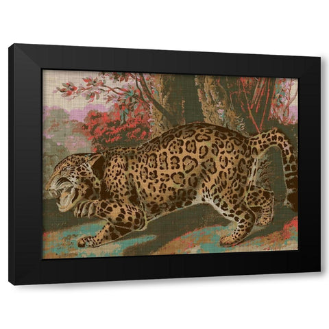 Urban Jungle Cat II Black Modern Wood Framed Art Print by Fagalde, Jarman