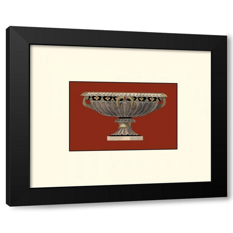 Small Antique Vase II Black Modern Wood Framed Art Print with Double Matting by Antonini, Da Carlo