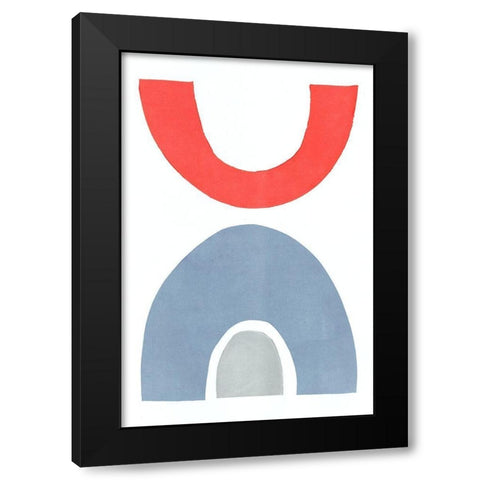 Primary Arches I Black Modern Wood Framed Art Print with Double Matting by Delamater, Rob
