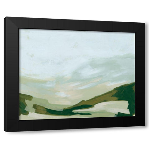 Valley Green I Black Modern Wood Framed Art Print by Vess, June Erica