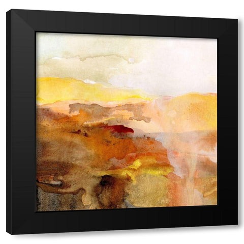 Merging Mantle I Black Modern Wood Framed Art Print with Double Matting by Warren, Annie