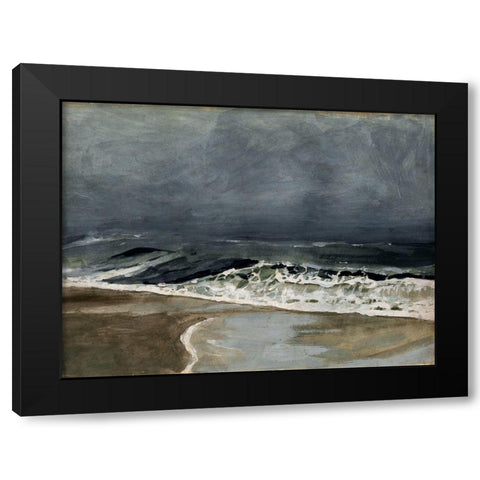 Moody Sea I Black Modern Wood Framed Art Print with Double Matting by Barnes, Victoria
