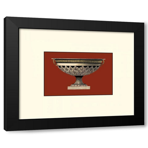 Small Antique Vase III Black Modern Wood Framed Art Print with Double Matting by Antonini, Da Carlo