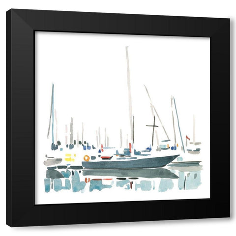 Sailboat Scenery I Black Modern Wood Framed Art Print by Caroline, Emma