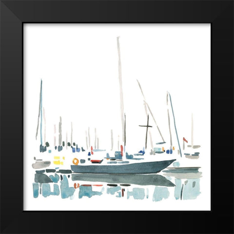 Sailboat Scenery I Black Modern Wood Framed Art Print by Caroline, Emma