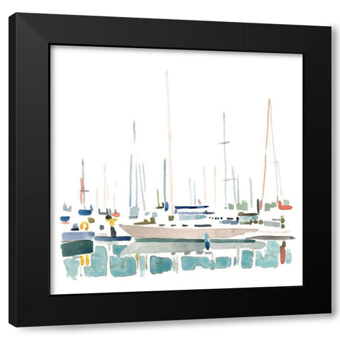 Sailboat Scenery II Black Modern Wood Framed Art Print by Caroline, Emma