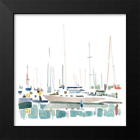 Sailboat Scenery II Black Modern Wood Framed Art Print by Caroline, Emma