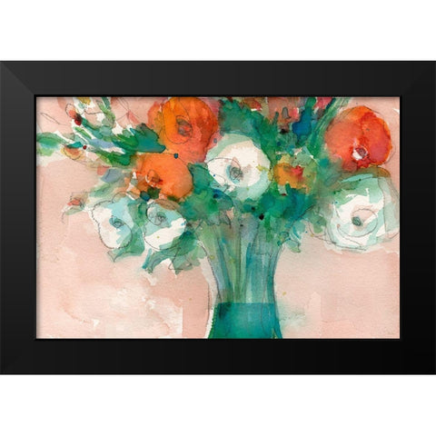 Abundant Bouquet I Black Modern Wood Framed Art Print by Dixon, Samuel