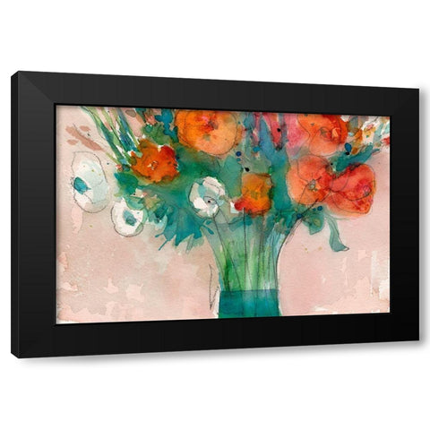 Abundant Bouquet II Black Modern Wood Framed Art Print with Double Matting by Dixon, Samuel