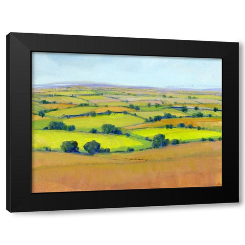 Patchwork Vista II Black Modern Wood Framed Art Print by OToole, Tim