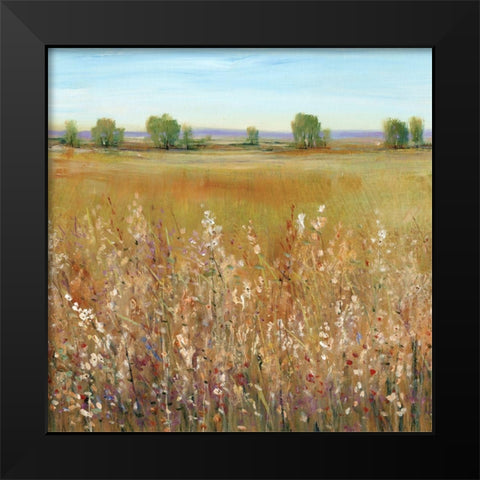 Abundance of Wildflowers I Black Modern Wood Framed Art Print by OToole, Tim