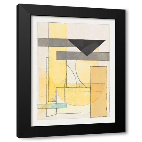 Mapping Bauhaus I Black Modern Wood Framed Art Print by Delamater, Rob