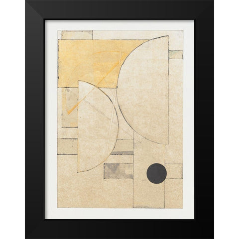 Mapping Bauhaus II Black Modern Wood Framed Art Print by Delamater, Rob