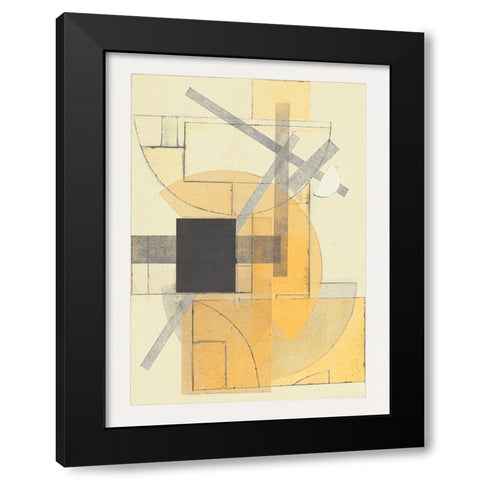 Mapping Bauhaus III Black Modern Wood Framed Art Print by Delamater, Rob