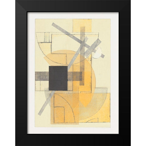 Mapping Bauhaus III Black Modern Wood Framed Art Print by Delamater, Rob