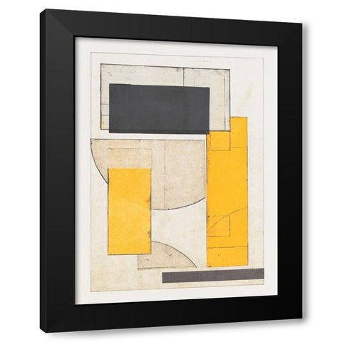 Mapping Bauhaus IV Black Modern Wood Framed Art Print by Delamater, Rob