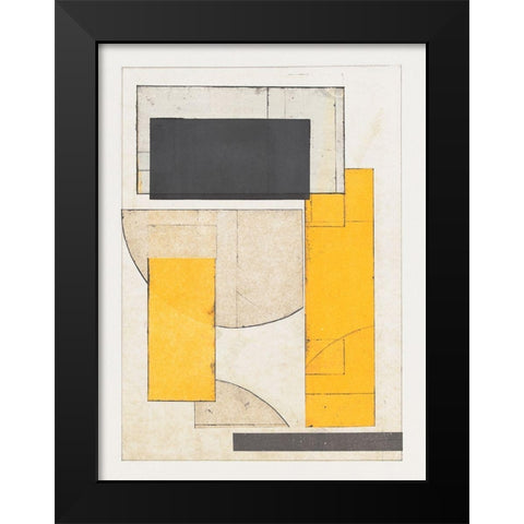 Mapping Bauhaus IV Black Modern Wood Framed Art Print by Delamater, Rob