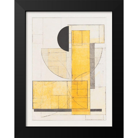 Mapping Bauhaus V Black Modern Wood Framed Art Print by Delamater, Rob