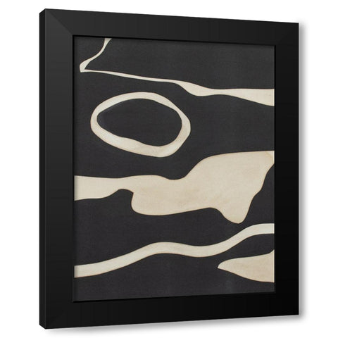 Tides in Sepia II Black Modern Wood Framed Art Print by Delamater, Rob