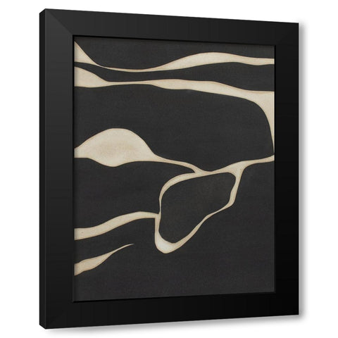 Tides in Sepia III Black Modern Wood Framed Art Print by Delamater, Rob