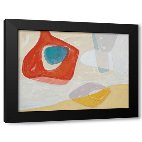 Tidelands Abstract I Black Modern Wood Framed Art Print with Double Matting by Delamater, Rob