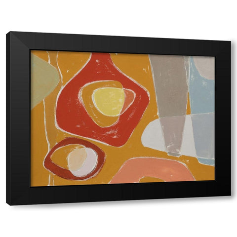 Tidelands Abstract II Black Modern Wood Framed Art Print by Delamater, Rob