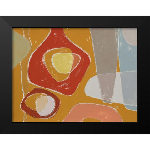 Tidelands Abstract II Black Modern Wood Framed Art Print by Delamater, Rob