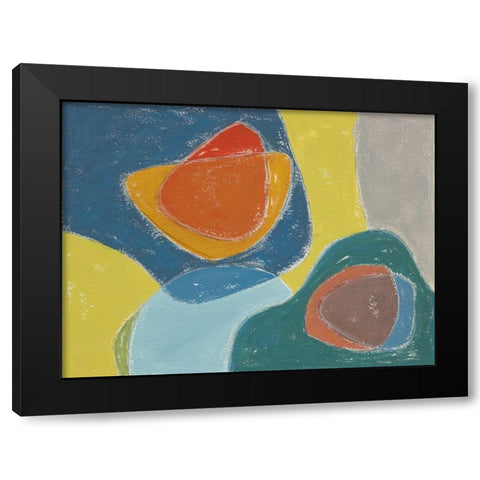 Tidelands Abstract IV Black Modern Wood Framed Art Print with Double Matting by Delamater, Rob