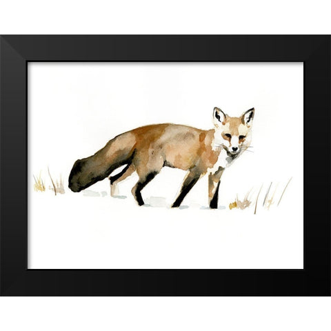 Winter Fox I Black Modern Wood Framed Art Print by Barnes, Victoria