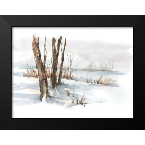 First Snowfall II Black Modern Wood Framed Art Print by Harper, Ethan