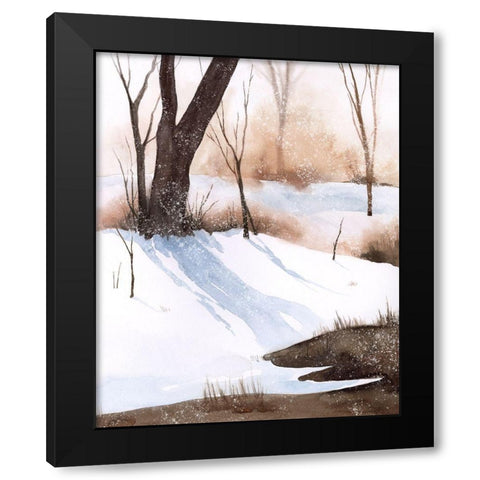 Snowland I Black Modern Wood Framed Art Print with Double Matting by Popp, Grace