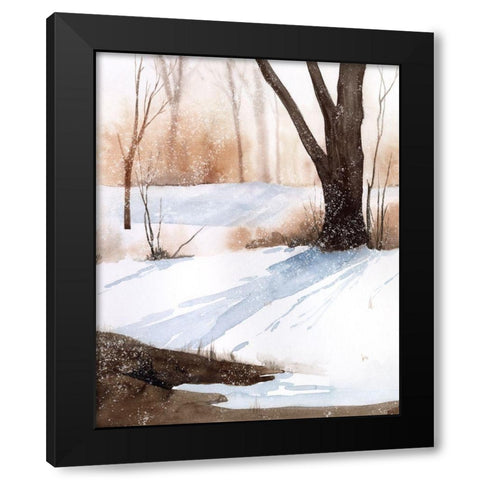 Snowland II Black Modern Wood Framed Art Print by Popp, Grace