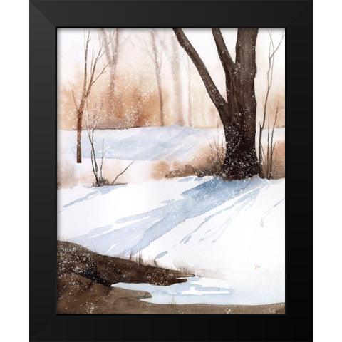 Snowland II Black Modern Wood Framed Art Print by Popp, Grace