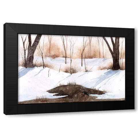 Snowland III Black Modern Wood Framed Art Print by Popp, Grace