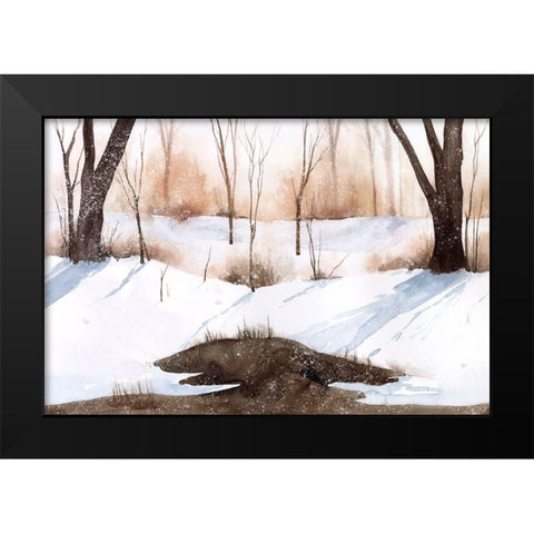 Snowland III Black Modern Wood Framed Art Print by Popp, Grace