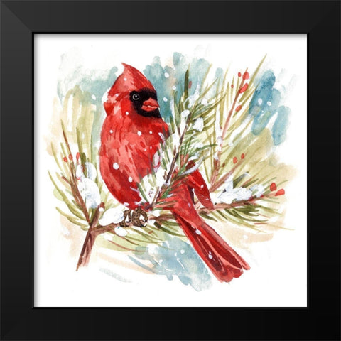 The Cardinal I Black Modern Wood Framed Art Print by Wang, Melissa