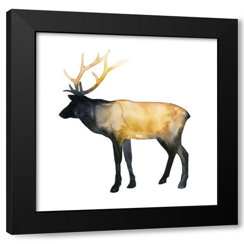 Elk Aglow I Black Modern Wood Framed Art Print by Popp, Grace