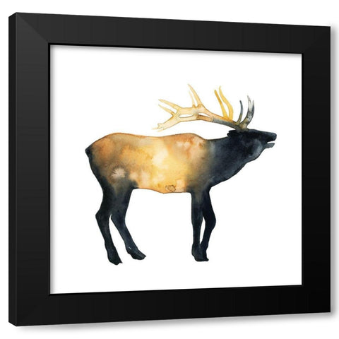 Elk Aglow II Black Modern Wood Framed Art Print with Double Matting by Popp, Grace