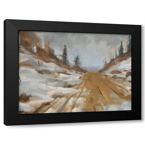 Snowscape I Black Modern Wood Framed Art Print by Green, Jacob