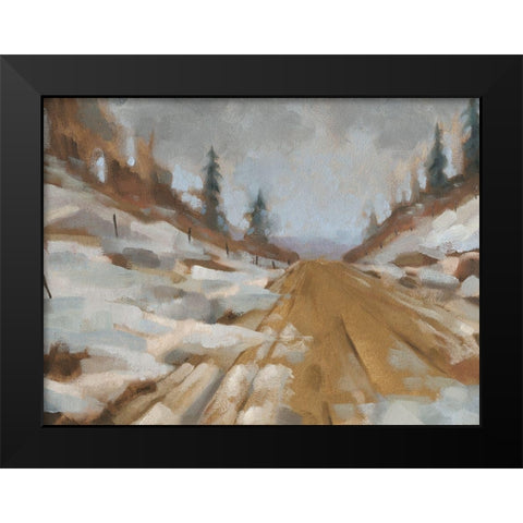 Snowscape I Black Modern Wood Framed Art Print by Green, Jacob