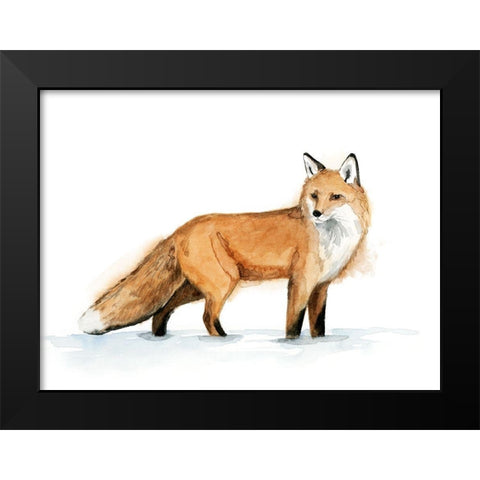 Snow Fox I Black Modern Wood Framed Art Print by Popp, Grace